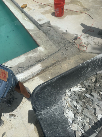 Pool deck repair